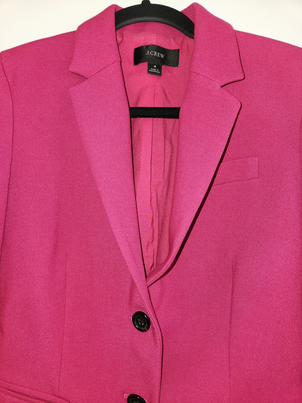 J Crew Parke Blazer Hot Pink Wild Flamingo Size 4 Style #M3639 Career Office - Picture 3 of 14